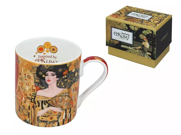 Kubek 0,35 L Carmani - Inspirowany malarstwem G. Klimt, Kobieta z wachlarzem 33.532-0023 Kubek 0,35 L Carmani - Inspirowany malarstwem G. Klimt, Kobieta z wachlarzem 33.532-0023