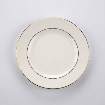 Talerz deserowy 17 cm Karolina - MariaPaula Ecru Złota Linia 23011 (Klasyka / Nova)