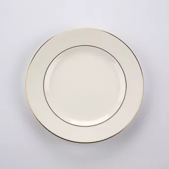 Talerz deserowy 17 cm Karolina - MariaPaula Ecru ZŁOTA LINIA 23011 (Klasyka / Nova)