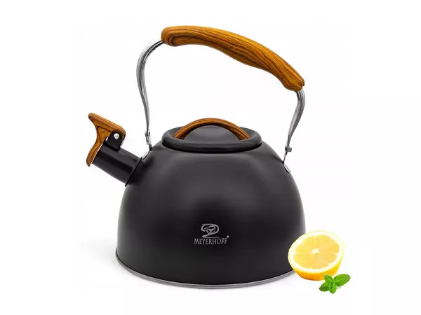 Czajnik ze stali nierdzewnej 2,5 L Meyerhoff - Czarny 1TR.CZA.42784 Czajnik ze stali nierdzewnej 2,5 L Meyerhoff - Czarny 1TR.CZA.42784