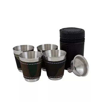 Kpl. 4 kieliszków z lejkiem w etui Hinz Design - Moro KL06