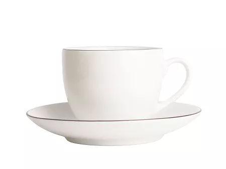 Filiżanka ze spodkiem 0,32 L / 16 cm Bogucice - Base Black 1227