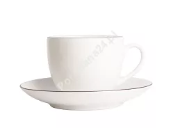 Filiżanka ze spodkiem 0,32 L / 16 cm Bogucice - Base Black 1227