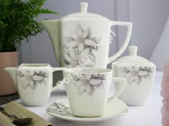 Garnitur do kawy na 12 osób (27el) Waza - Hiruni WA-143 MAGNOLIA Ecru