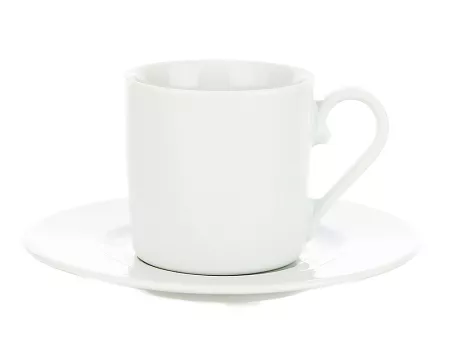 Filiżanka ze spodkiem 0,25 L / 15,7 cm Ćmielów - Jenny 0000 Biała