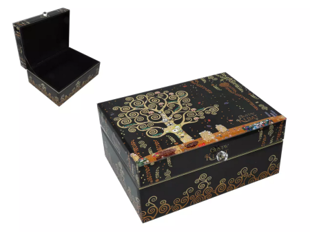Szkatułka szlana na biżuterię 20 cm Carmani - G. Klimt, Drzewo życia 33.195-9013