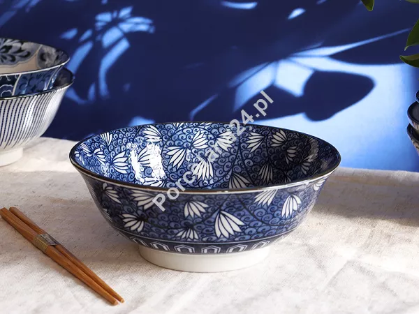 Miska do ramenu 21 cm/1,2 L Tokyo Design Studio - Hana Blue 22267 Miska do ramenu 21 cm/1,2 L Tokyo Design Studio - Hana Blue 22267
