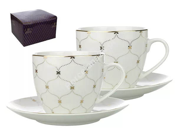 Komplet 2 filiżanek ze spodkiem 0,27 l (4 el.) Bogucice - Gemis 1063 Komplet 2 filiżanek ze spodkiem 0,27 l (4 el.) Bogucice - Gemis 1063