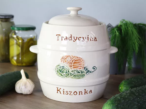Beczka hermetyczna z kamionki 3 L Tragar - kremowa 1TR.BECZ.29877 Beczka hermetyczna z kamionki 3 L Tragar - kremowa 1TR.BECZ.29877
