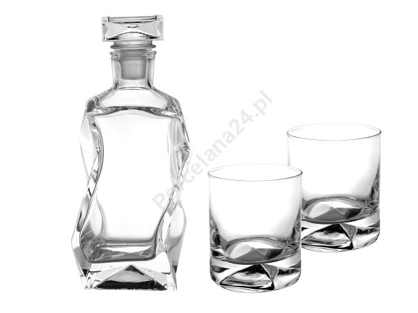 Kpl. szklanek do whisky 0,3 L (2szt) + karafka 0,75L (1szt) Edwanex - 44.KPL.09-106/3 Kpl. szklanek do whisky 0,3 L (2szt) + karafka 0,75L (1szt) Edwanex - 44.KPL.09-106/3