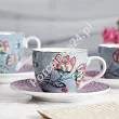 Komplet 2 filiżanek ze spodkiem 0,12 L Pip Studio - Flower Festival Light Blue 51.FFLB.004.138