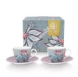 Komplet 2 filiżanek ze spodkiem 0,12 L Pip Studio - Flower Festival Light Blue 51.FFLB.004.138