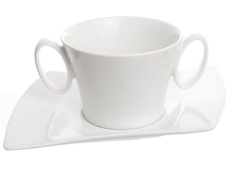 Bulionówka ze spodkiem 0,4 L / 21,5 cm Lubiana - Wing (nr 1417, 1424)