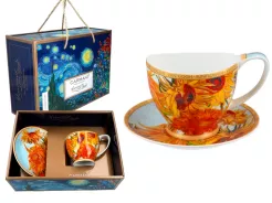 Filiżanka ze spodkiem 0,35 L Carmani - Vincent van Gogh - Słoneczniki 33.830-1000