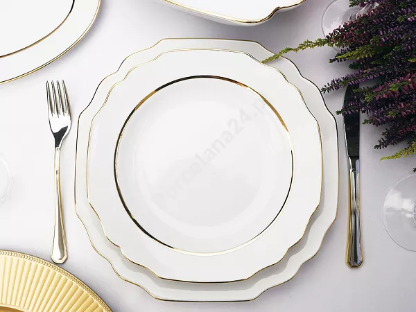 Serwis obiadowy na 12 osób (43 el.) Porcel - Premium Gold Serwis obiadowy na 12 osób (43 el.) Porcel - Premium Gold