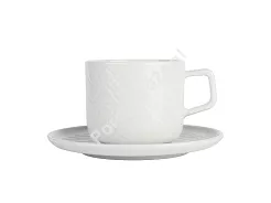 Filiżanka ze spodkiem 0,25 L / 15 cm Lubiana - Marrakesz Biały (nr 4278, 4279)