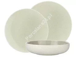 Komplet talerzy na 6 osób (18 el.) Bogucice - Alumina Granite Cool White 1128