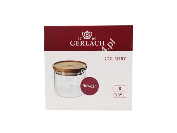 Pojemnik 350 ml Gerlach - Country Pokrywka drewniana 959A Pojemnik 350 ml Gerlach - Country Pokrywka drewniana 959A