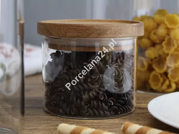Pojemnik szklany 350 ml Gerlach - Country Pokrywka drewniana 959A Pojemnik szklany 350 ml Gerlach - Country Pokrywka drewniana 959A