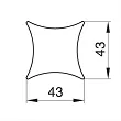 Wykrawacz 4,3 cm Smolik - Diament 4SS.310/V