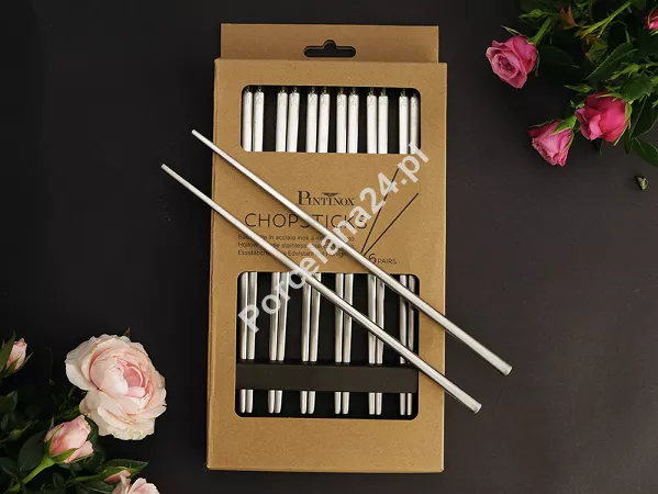 Zestaw stalowych pałeczek do sushi (12 el.) Pintinox - Kwadratowe satynowane 23.PAT.K12S Zestaw stalowych pałeczek do sushi (12 el.) Pintinox - Kwadratowe satynowane 23.PAT.K12S