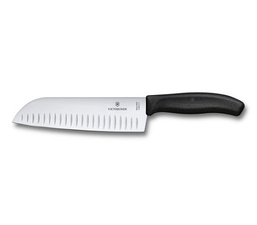 Nóż santoku z ryflowanym ostrzem 17 cm Victorinox - Swiss Classic Black V.SC.B.6.8523.17B Nóż santoku z ryflowanym ostrzem 17 cm Victorinox - Swiss Classic Black V.SC.B.6.8523.17B