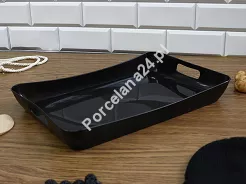 Taca prostokątna 42,5x22,5x5cm Berossi - Rondo czarna 1Y.TAC.RO-CZ