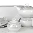 Garnitur do herbaty na 12 osób (41el) Chodzież - Yvonne E520 LINEA PLATYNOWA