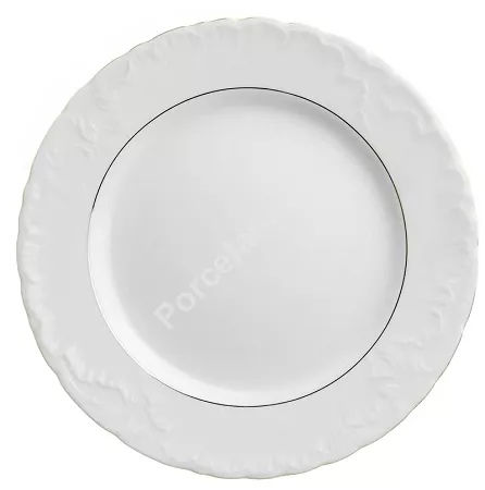 Talerz płytki 25 cm Ćmielów - Rococo 3604 ZŁOTA LINIA Talerz płytki 25 cm Ćmielów - Rococo 3604 ZŁOTA LINIA