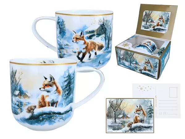 Kubek 0,5 L Carmani - Zima wszędzie, Lis 33.219-9111 Kubek 0,5 L Carmani - Zima wszędzie, Lis 33.219-9111