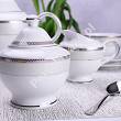 Garnitur do herbaty na 6 osób (21el) Bogucice - Martha Platin Classic 975