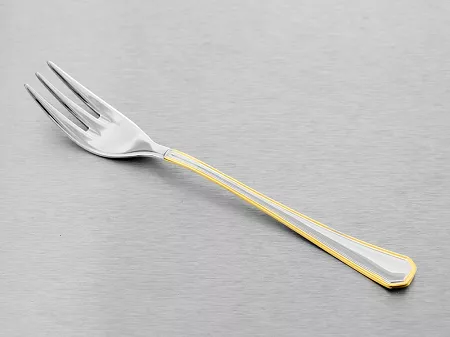 Komplet 6 widelczyków do ciasta 15,9 cm Pintinox 1929 - America (2.5 mm) złocony