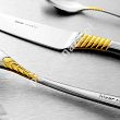Komplet sztućców 24 cz. na 6 osób Hisar - Mamba Gold (4.0/3.0mm) złocone