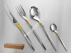 Komplet sztućców 24 cz. na 6 osób Hisar - Mamba Gold (4.0/3.0mm) złocone