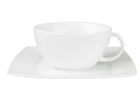 Filiżanka ze spodkiem 0,28 L / 17 cm Lubiana - Victoria biała (nr 2703, 2717)