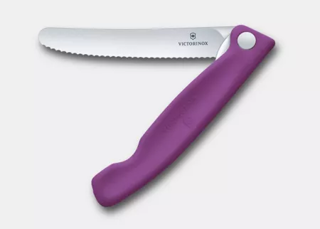 Nóż składany ząbkowany 11 cm Victorinox - Swiss Classic Fioletowy V.SC.F.6.7835.FC1
