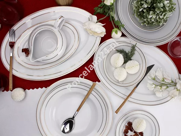 Serwis obiadowy na 12 osób (44 el) Chodzież - Yvonne G309 BW Serwis obiadowy na 12 osób (44 el) Chodzież - Yvonne G309 BW