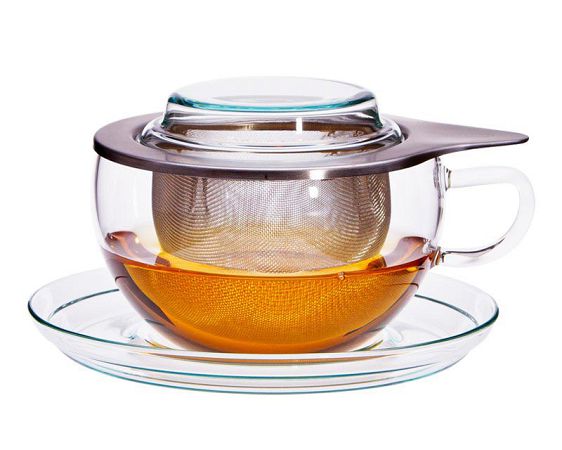 Filiżanka ze spodkiem z zaparzaczem stalowym 0,3 L Trendglas - TEA TIME 4E.220204 Filiżanka ze spodkiem z zaparzaczem stalowym 0,3 L Trendglas - TEA TIME 4E.220204