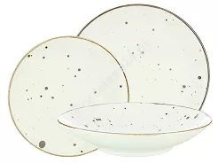 Komplet talerzy na 6 osób (18 el.) Bogucice - Alumina Cottage White 1108