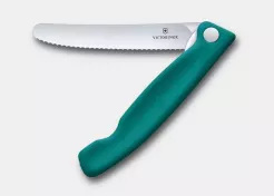 Nóż składany ząbkowany 11 cm Victorinox - Swiss Classic Zielony V.SC.T.6.7834.FC1
