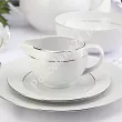 Serwis obiadowy na 12 osób (42 el.) Waza - Classic WA-08P PLATYNOWY cienki pasek