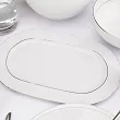Serwis obiadowy na 12 osób (42 el.) Waza - Classic WA-08P PLATYNOWY cienki pasek