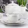 Serwis obiadowy na 12 osób (42 el.) Waza - Classic WA-08P PLATYNOWY cienki pasek