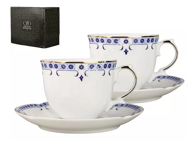 Komplet filiżanek ze spodkami 0,20 L / 15 cm (2szt.) Bogucice - Perla Cloe 1153 Komplet filiżanek ze spodkami 0,20 L / 15 cm (2szt.) Bogucice - Perla Cloe 1153