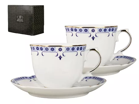 Komplet filiżanek ze spodkami 0,20 L / 15 cm (2szt.) Bogucice - Perla Cloe 1153