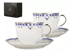 Komplet filiżanek ze spodkami 0,20 L / 15 cm (2szt.) Bogucice - Perla Cloe 1153