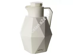 Termos Geo ze szklanym wkładem 1 l Biały - Vialli Design 1K.GEO.7473