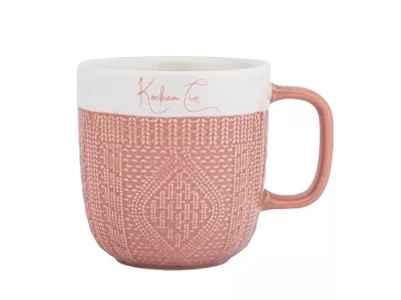 Kubek 0,36 L Altom Design - Sweterek różowy: Kocham Cię 07.WAL.3204