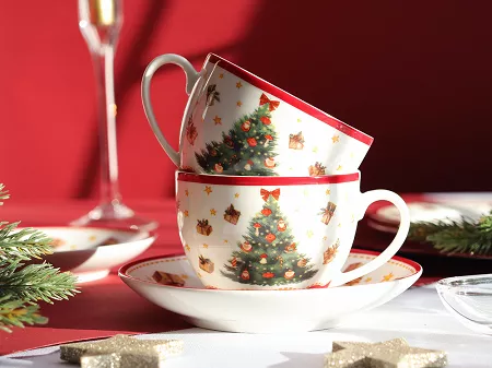 Komplet filiżanek ze spodkami 0,27 l / 15 cm (2 szt.)  Duo - Christmas Tree 15.CHT3.K2FS