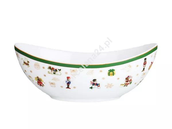 Salaterka owalna 25 cm Bogucice - Cicha Noc 986 Salaterka owalna 25 cm Bogucice - Cicha Noc 986